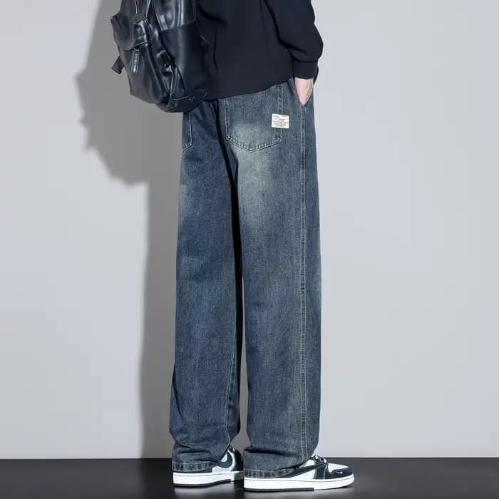 Jean homme 2025 automne et hiver nouveau américain rétro ample droit décontracté pantalon à jambes l