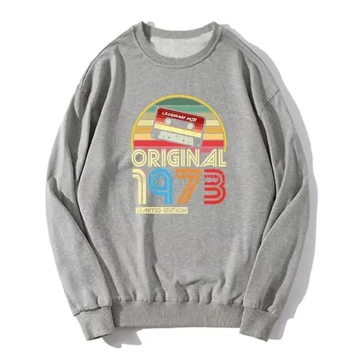 Vieille sweat à capuche Original édition limitée 1973 Vintage sweat hommes drôle cadeau d'anniversai