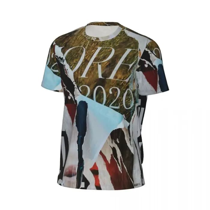 Vintage journal gymnase t-shirt Collage papier coups Hip Hop t-shirts mâle Y2K drôle