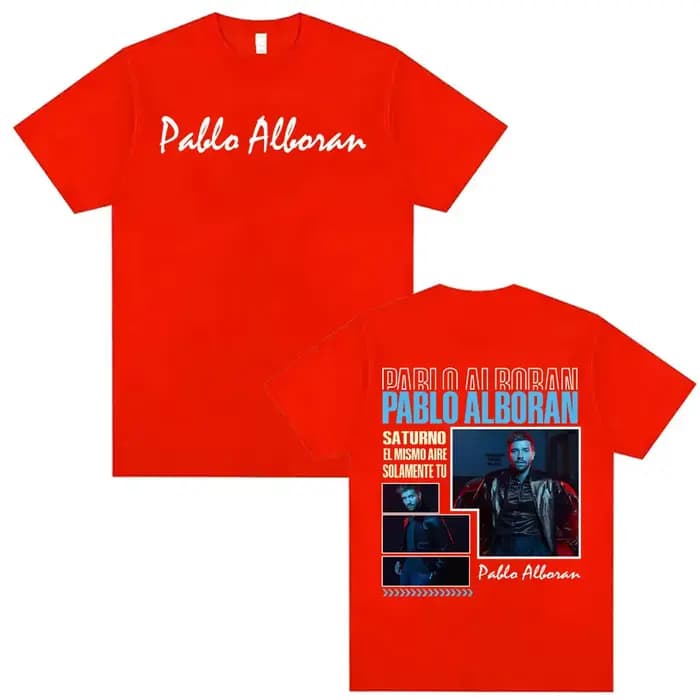 Pablo Alborán Tour mondial couverture t-shirt hauts vêtements pour hommes col rond été confort tenda