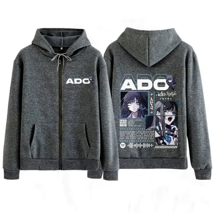 Ado World Tour offre spéciale 2025 Hibana sweat à capuche avec fermeture éclair hommes femmes mode Harajuku sweats