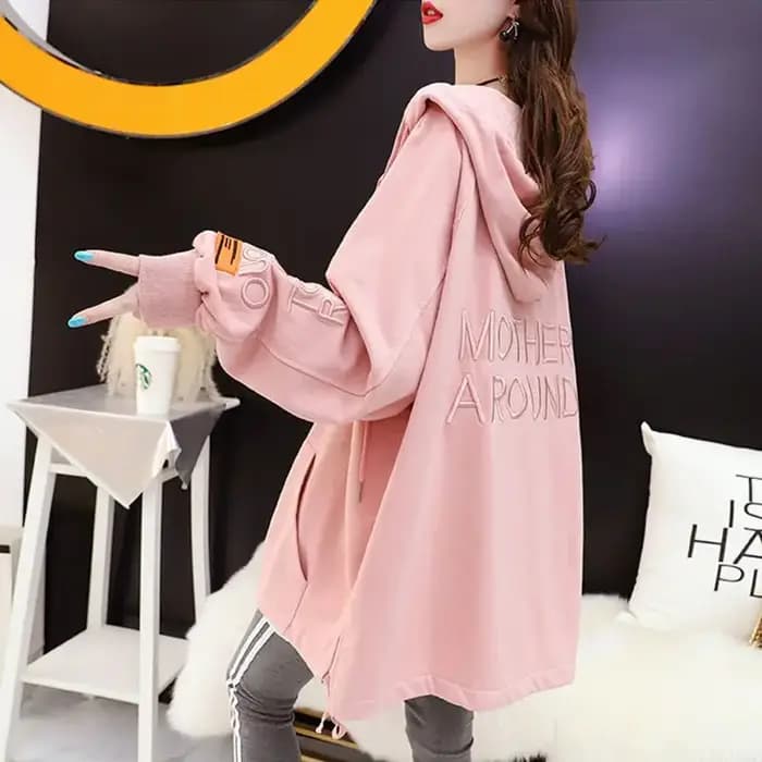 Sweat à capuche avec fermeture éclair pour femme