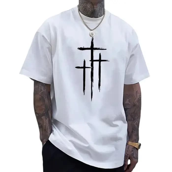 T-shirt imprimé croisé pour homme