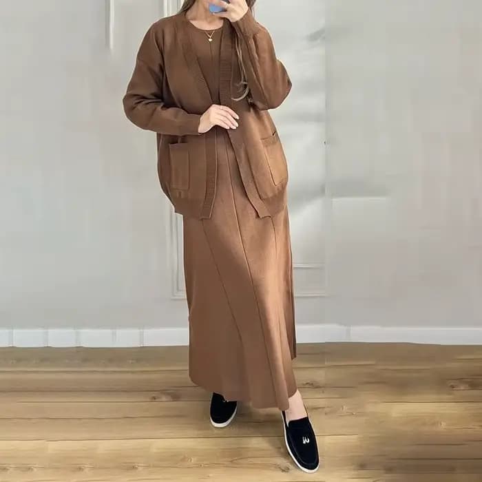 Mode pull décontracté manteau femmes Vintage automne hiver robe