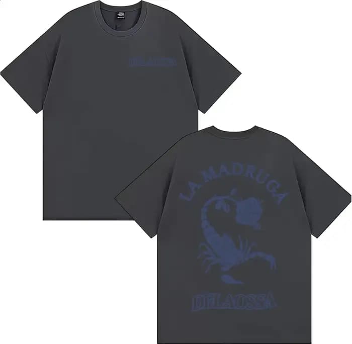 Rappeur Delaossa La Madruga Tour 2026 Merch T-shirts Hommes Femmes Mode Punk Hip Hop T-shirt Haute Qualité 100% Coton