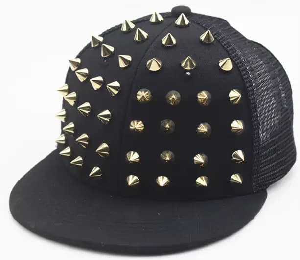 Hommes et femmes Rivet chapeau plat Punk Rock Hip Hop goujon casquettes de Baseball Y2K casquette sn