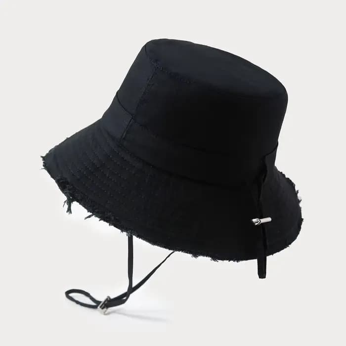 Chapeau de pêcheur en coton vierge à Large bord bords rugueux pour hommes et femmes