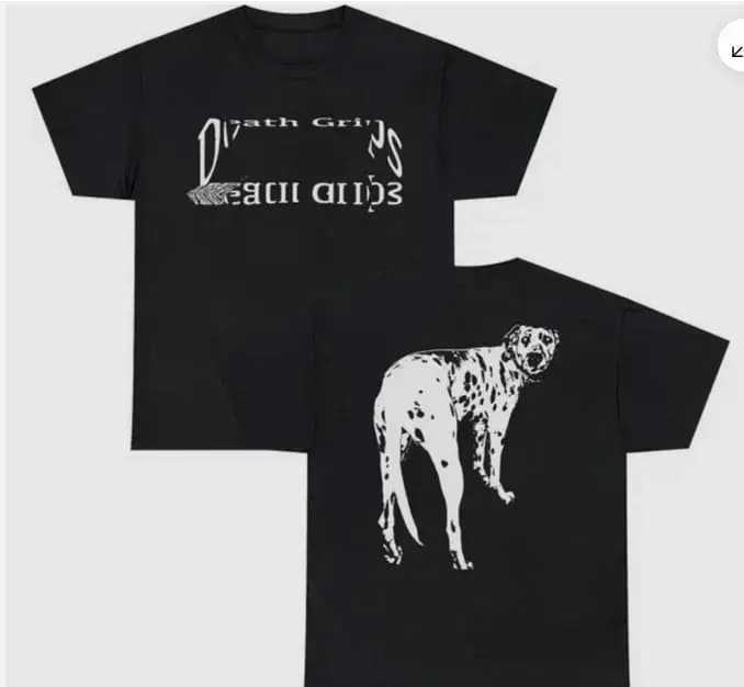 Super ! DEATH GRIPS T-shirt noir Dalmatian
