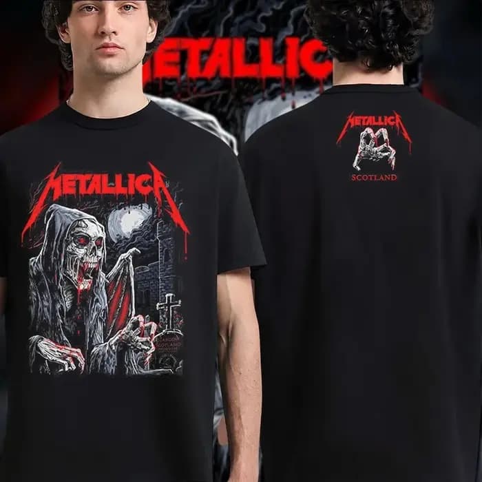 T-shirt Metallica M72 World Tour Red Dragon pour hommes et femmes