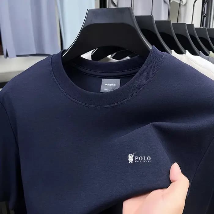 T-shirt à manches courtes et col rond pour hommes