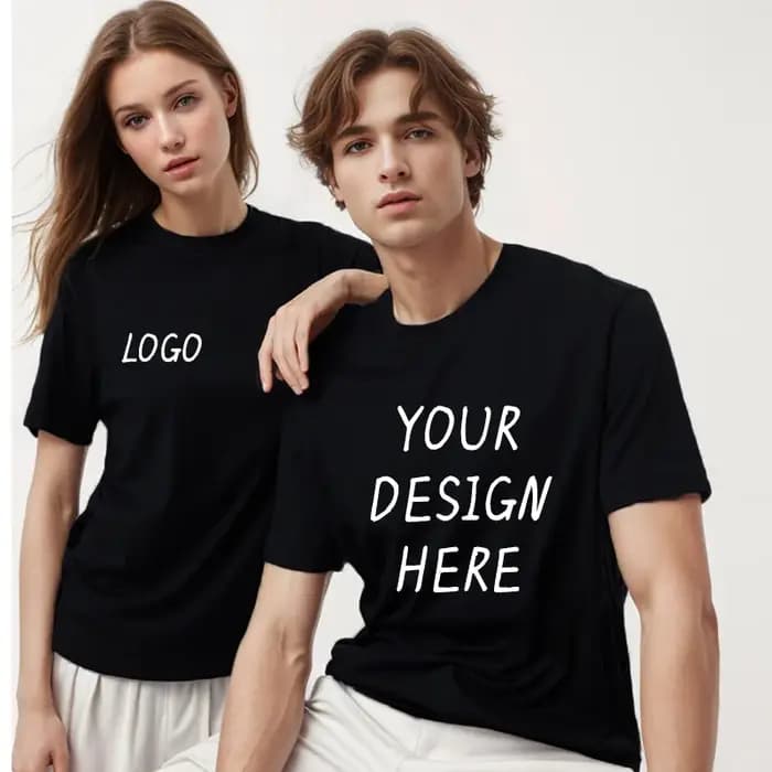 100% coton à manches courtes couleur unie col rond loisirs doux t-shirts hauts t-shirt personnalisé imprimer votre