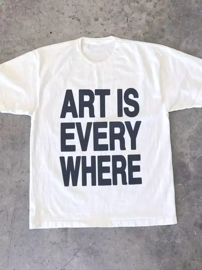 L'art est partout T-shirt graphique Vintage femmes Y2k Punk