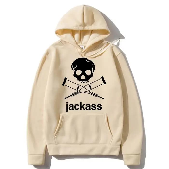 Jackass – sweat à capuche noir avec Logo graphique imprimé pour homme et femme