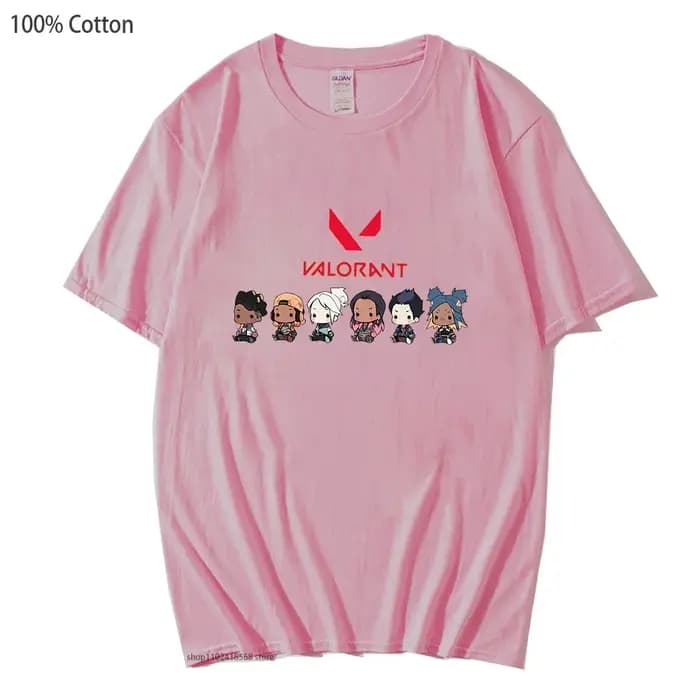 Valorant jeu impression t-shirt Jett Killjoy chemise Streetwear femmes