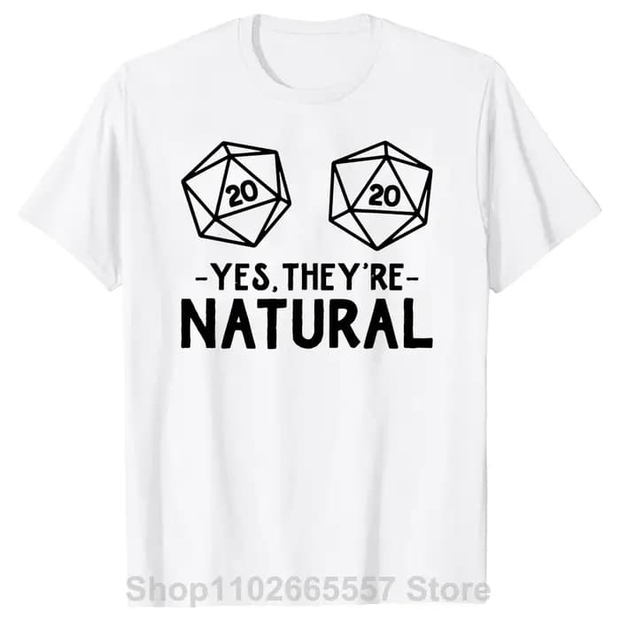 Nouveauté naturel 20s DnD jeu t-shirts graphique coton Streetwear à manches courtes cadeaux d'annive