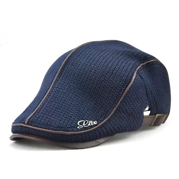 JAMONT 2019 haute qualité marque tricoté béret Casquette Homme en cuir