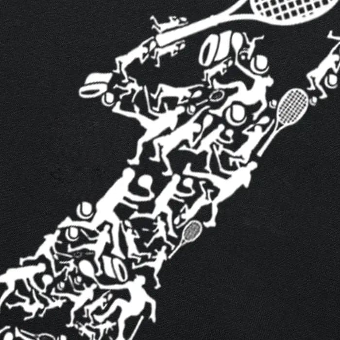 T-shirt graphique IkRacket dans le dessin pour hommes