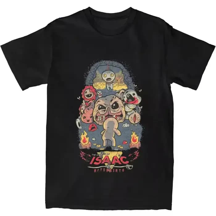 T-shirt en coton pour femme style streetwear avec graphisme psychédélique The Binding of Isaac design années 2000 confortable et respirant