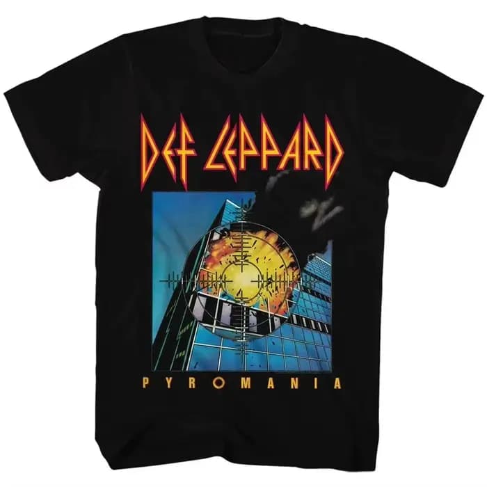 T-shirt à imprimé graphique du groupe de hard rock britannique Def Leppard