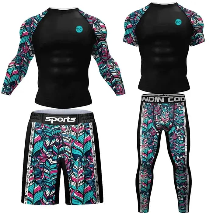 Nouveau Grappling Jiu Jitsu MMA T-shirt + pantalon ensemble Rashguard pour hommes Bjj maillots de boxe Rash Guard MMA Shorts Boxeo vêtements de Sport