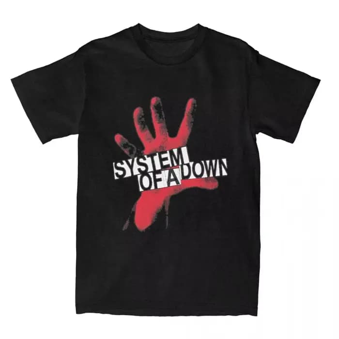Système d'un bas T-Shirt été Musical drôle Logo génial t-shirts coton Hip Hop T-Shirt pour hommes fe