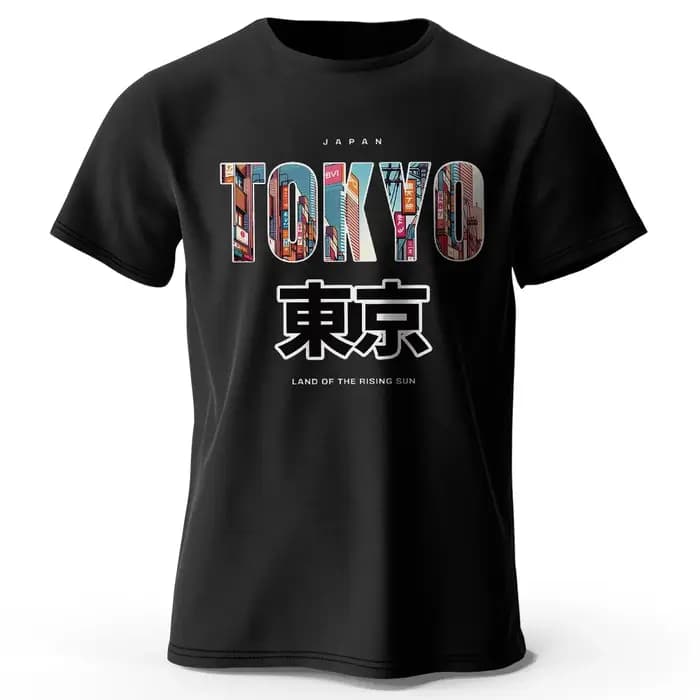 Tokyo imprimé mode avant 100% coton T-Shirt