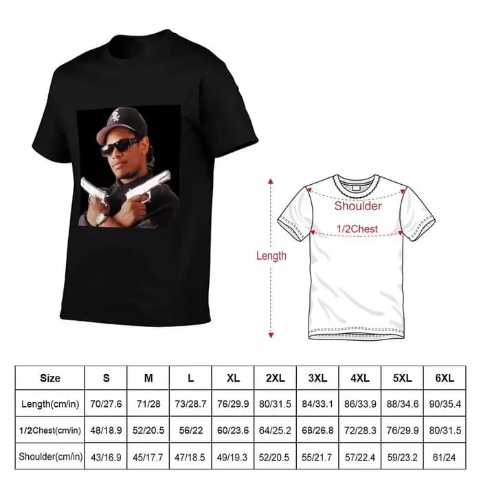 Eazy E - T-shirt Pistols pour les vacances et les activités de plein air
