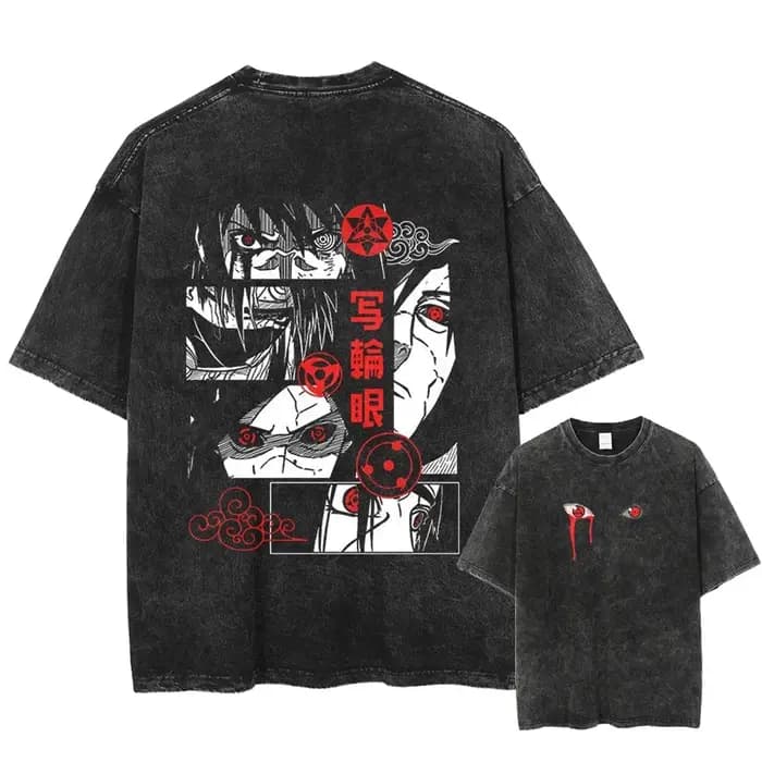T-shirt streetwear Harajuku délavé