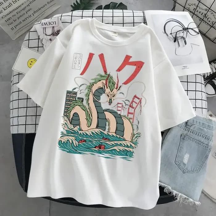 Hayao Miyazaki Anime série Totoro imprimé hommes et femmes décontracté col rond manches courtes Harajuku