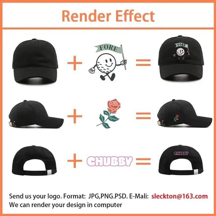 Chapeau de Baseball avec Logo Brodé Personnalisé pour Homme et Femme