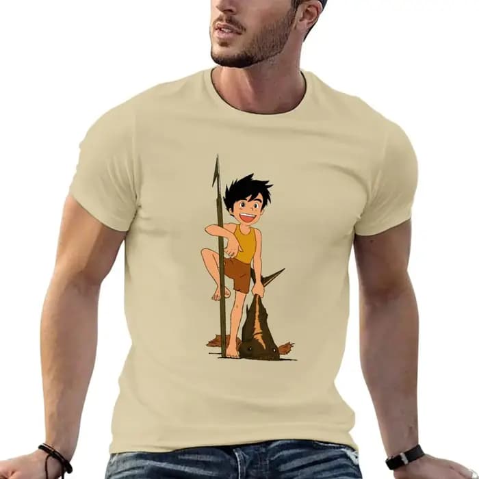 Conan The Future Boy Illustration Fan Art T-Shirt personnalisé pour hommes