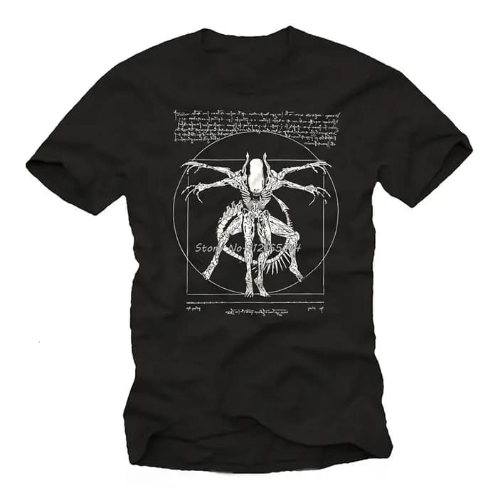 2019 marque t-shirt Homme t-shirts trucs Cool pour adolescents Da Vinci Alien t-shirt Gamer cadeaux
