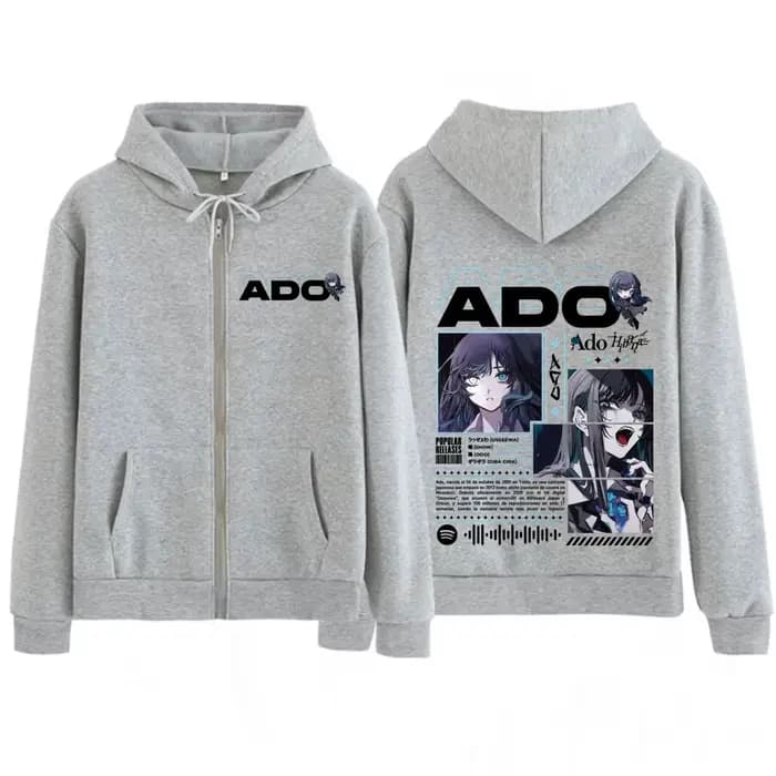 Ado World Tour offre spéciale 2025 Hibana sweat à capuche avec fermeture éclair hommes femmes mode Harajuku sweats