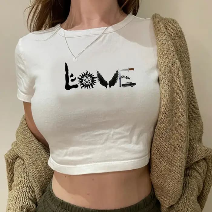 Haut court pour femme, streetwear des années 90, sourire naturel, Harajuku cyber y2k trash, t-shirt