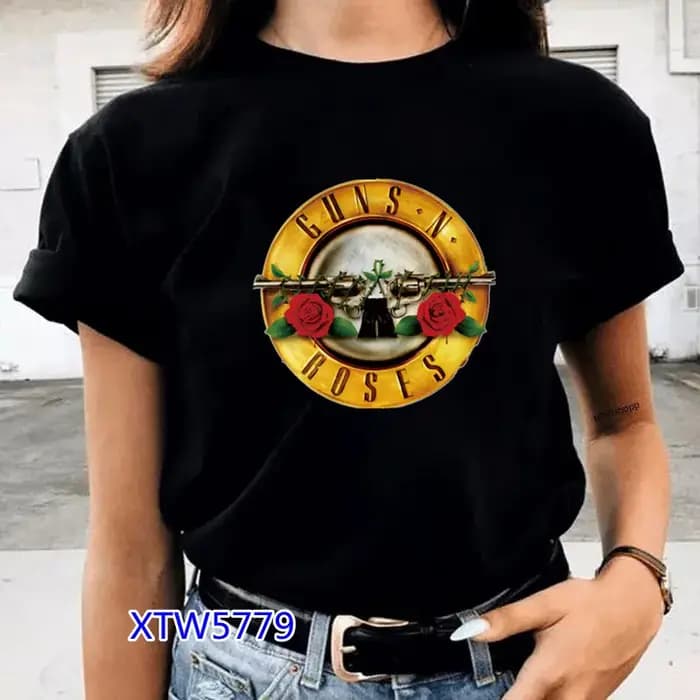 T-shirt de groupe de rock GUNS and Roses pour femmes