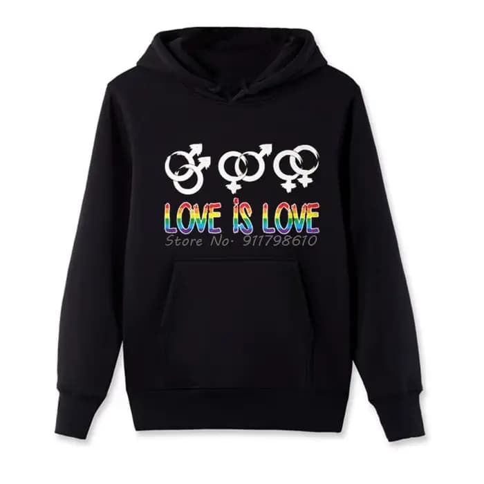 Sweat à capuche Love Is Love pour hommes, Sweat à capuche Rainbow Gay, Lgbt Pride, Normal Smile, Str