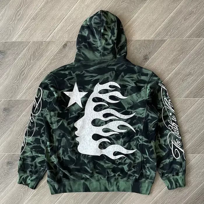HS Green Marble Paradise Sweat à capuche Pull à capuche décontracté
