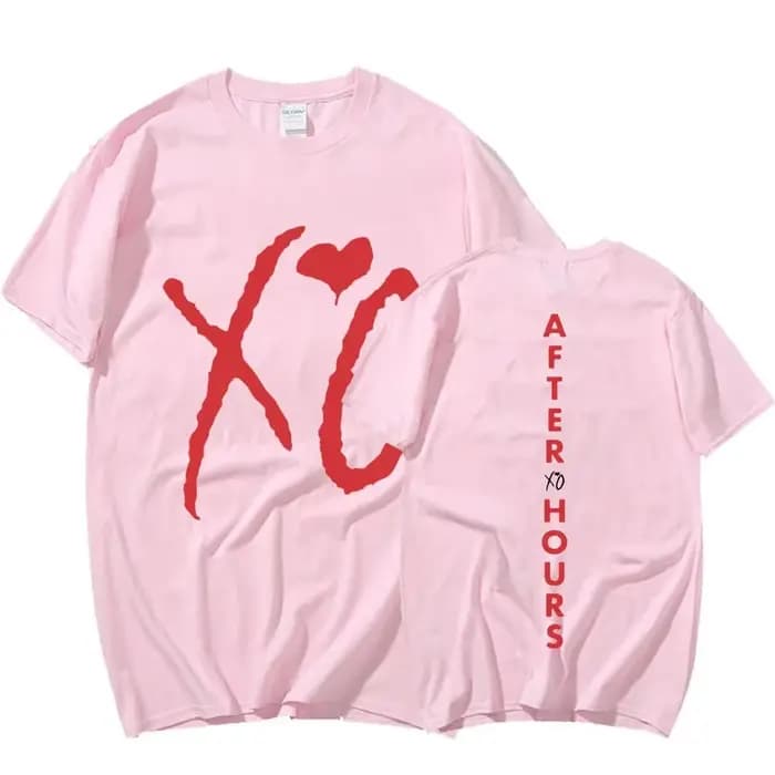 T-shirt imprimé avec lettres Xo After Hours du rappeur The Weeknd