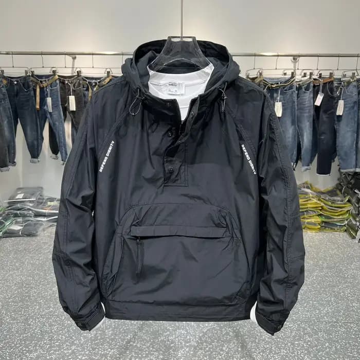 Veste de travail pour homme à capuche, imperméable, coupe-vent, décontractée, ample, pour l'extérieu