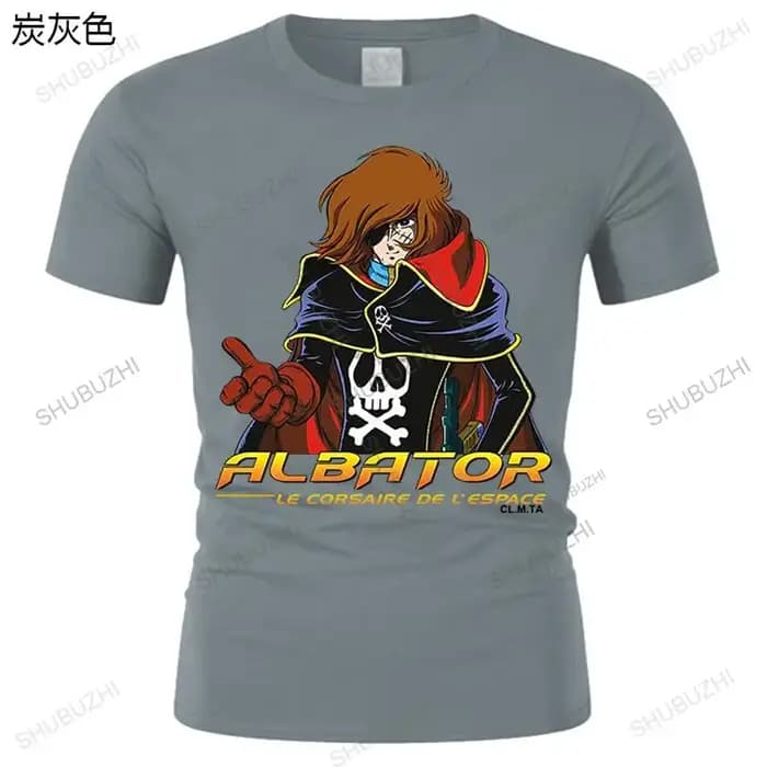 Hommes imprimer t-shirt albator gris