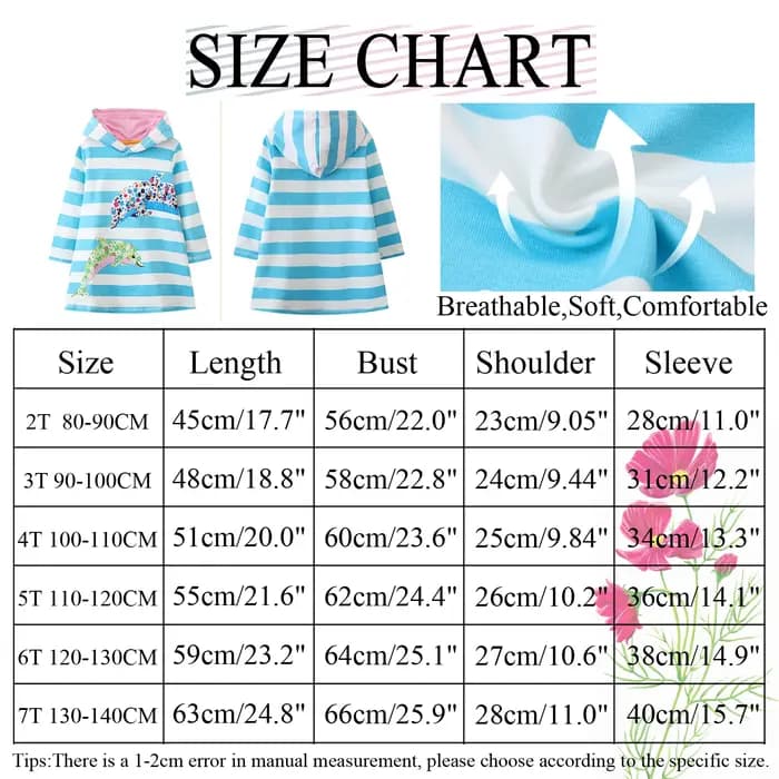 T-Shirt à capuche à manches longues pour filles