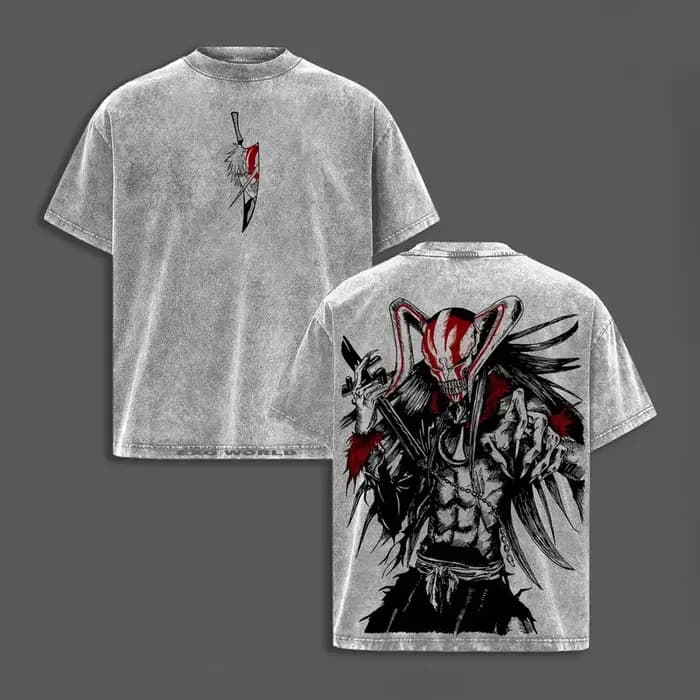 Kurosaki Ichigo BLEAC T-shirt vintage délavé surdimensionné pour hommes, vêtements unisexes, t-shirt