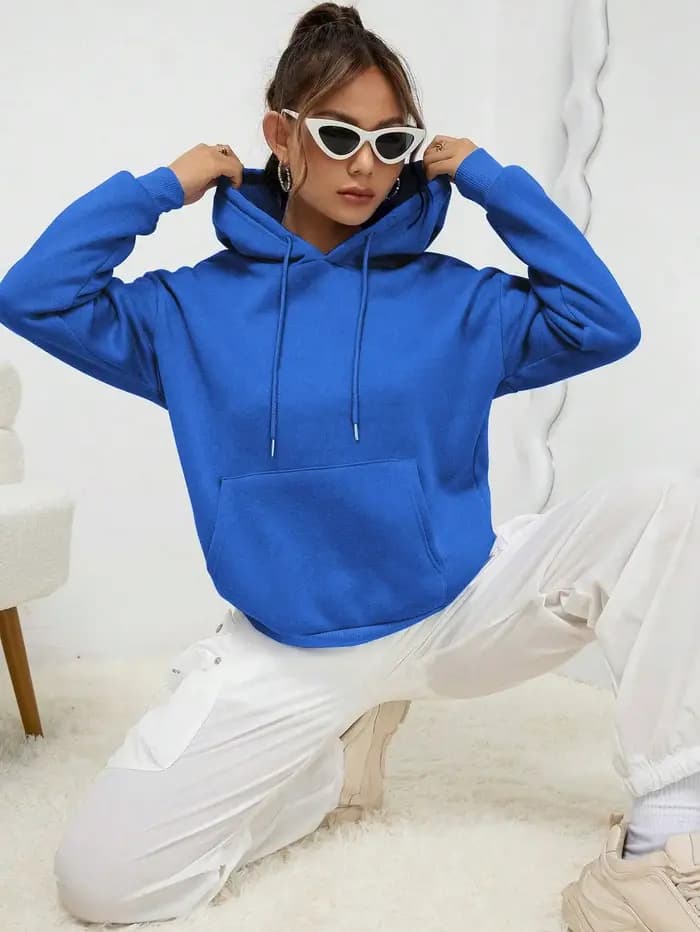 Sweat à Capuche avec Poche pour Femme