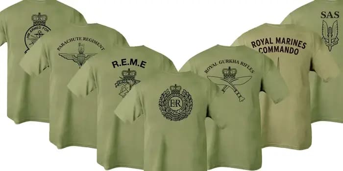 Parachute Regiment SAS RgazRMC T-shirt de l'armée britannique 100% coton O-cou d'été à manches courtes