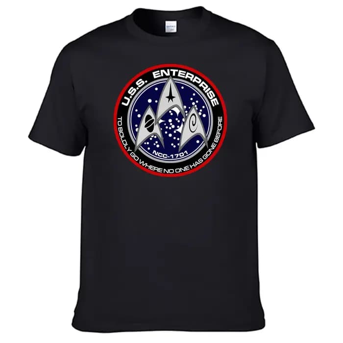 T-shirt étoiles Treks pour hommes, 100% coton
