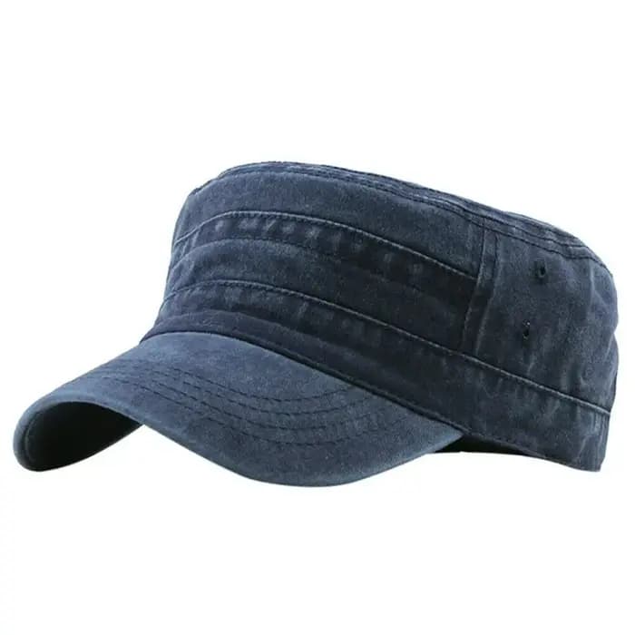 Casquette plate de l'armée en coton pur pour homme