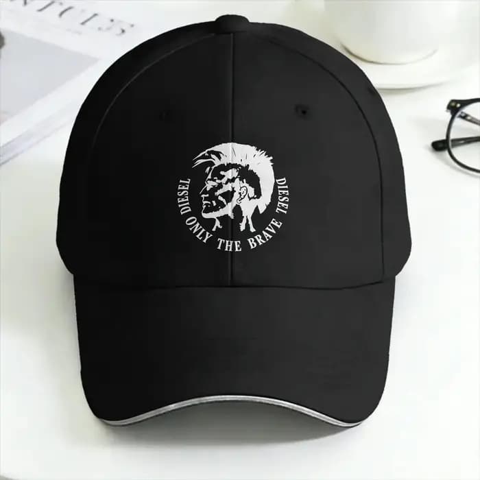 Casquette de baseball noire White D-Diesels pour homme adulte, style trucker, été, y2k, mignonne, po