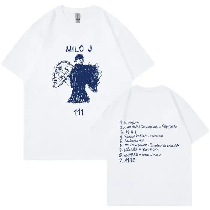 Rappeur Milo J Tour T-shirt 111 Album Merch T-Shirts hommes femmes mode Hip Hop manches courtes