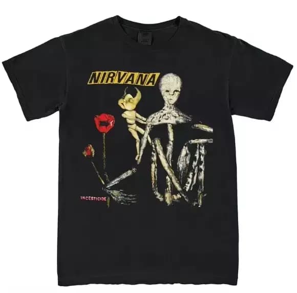T-shirt décontracté Nirvana Incesticide, style rétro, adapté aux fans, unisexe, adapté à toutes les