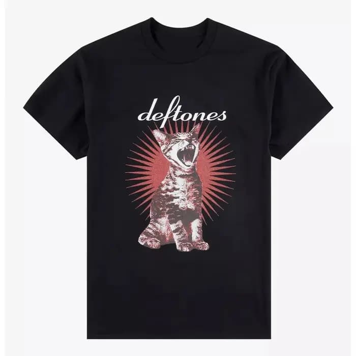 T-Shirt en coton avec image de la bande de musique Private Music Snake Deftones